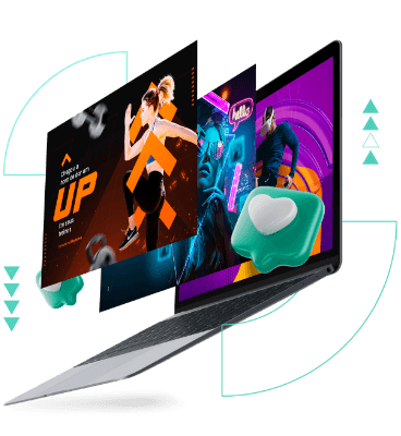 Imagem notebook projetando telas