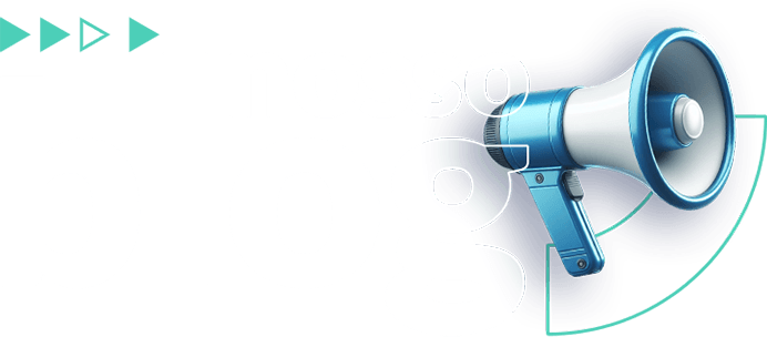 Texto nosso blog com imagem de megafone